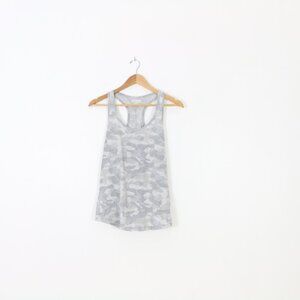 *Joe Fresh Active Camo Grey Racer Back Tank Top